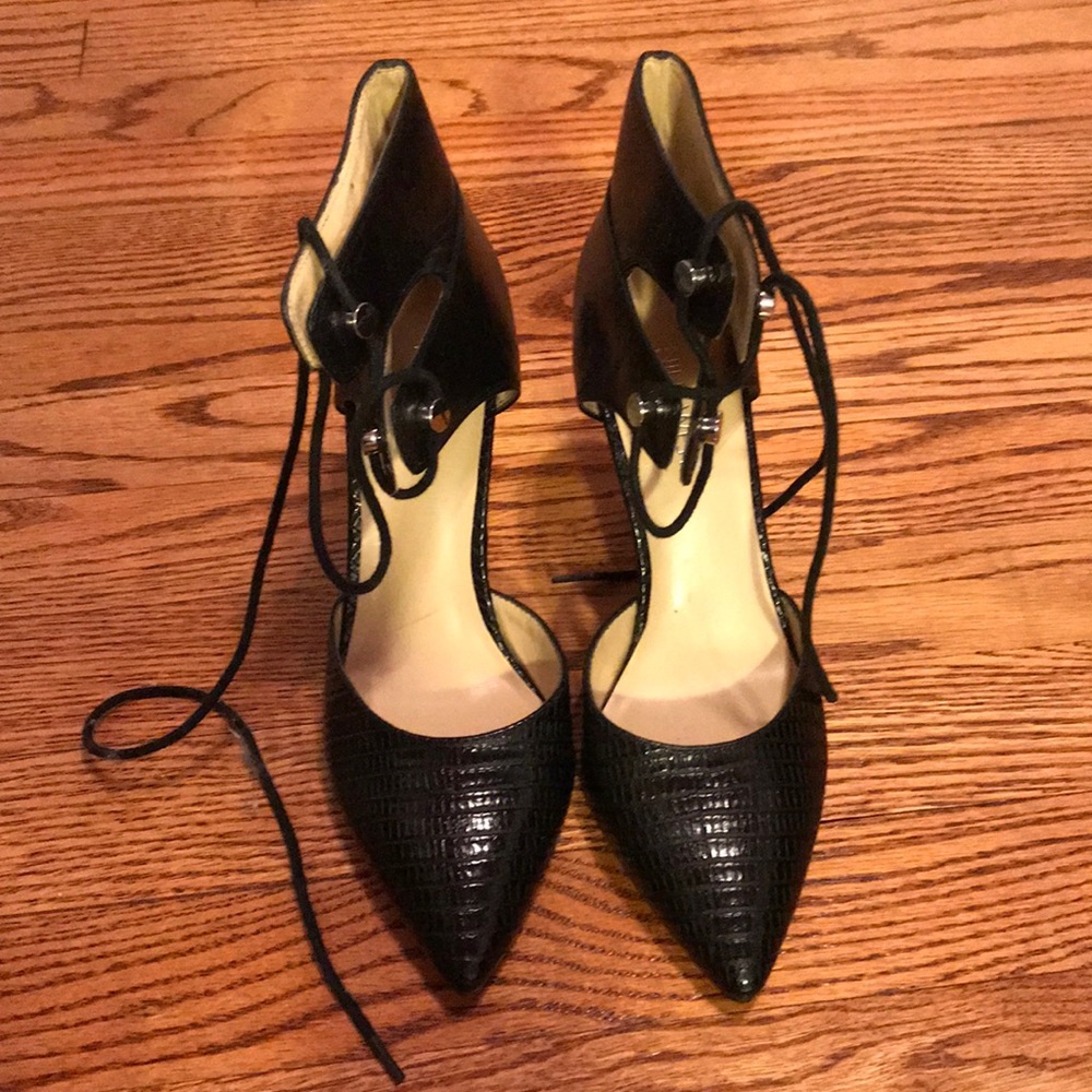 Nine West strap up heels